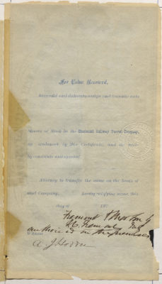 Backside shows legal language and signatures with space for dates and amounts